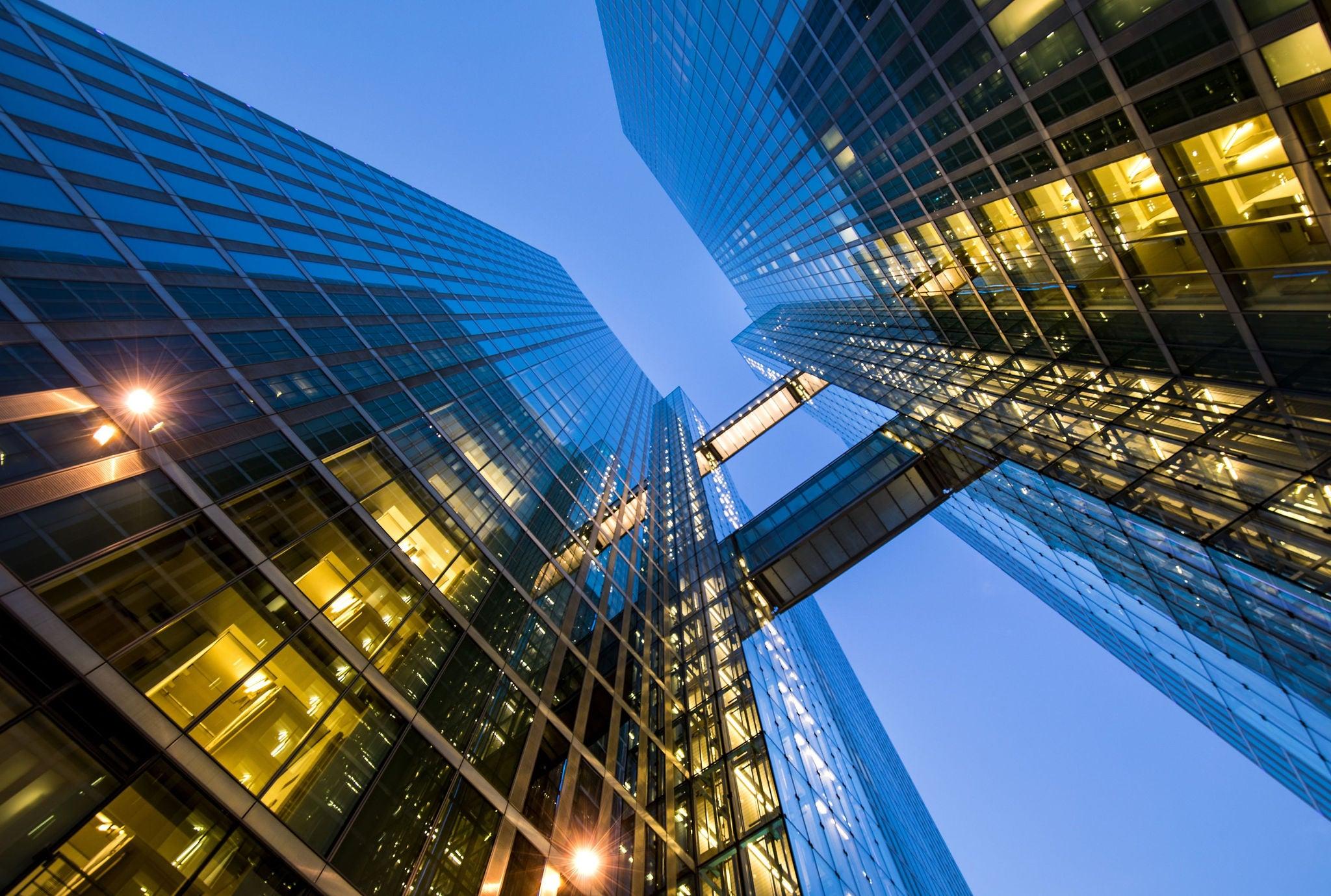 Modern architecture representing business connectivity
